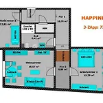 Apartment Happiness 3-zapp 1-og Hofgeismar-zentrum! *