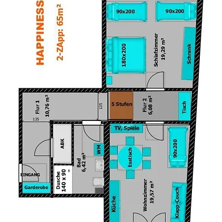 Apartment Happiness 2-zapp 1-og Hofgeismar-zentrum! Hofgeismar